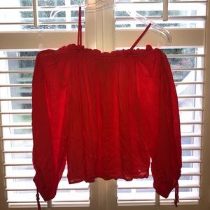 bell sleeve off the shoulder long sleeve top